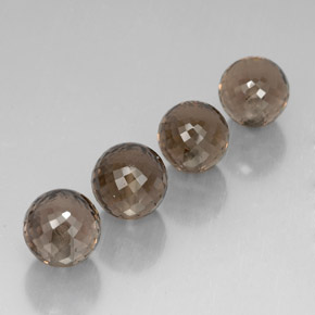 캐럿 천연 스모키 브라운 스모키 쿼츠 보석, 구형 / 볼, 9.99 mm, VVS-VS