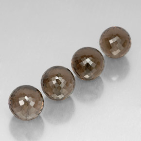 캐럿 천연 스모키 브라운 스모키 쿼츠 보석, 구형 / 볼, 10.11 mm, VVS-VS