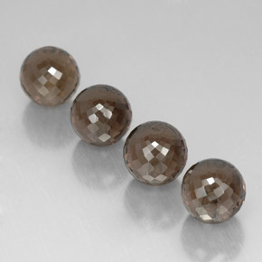 27.49캐럿 천연 Chocolate Brown  스모키 쿼츠 보석, 구형 / 볼, 10.06 mm, VVS-VS