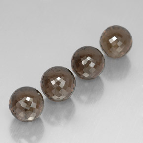 27.49캐럿 천연 Chocolate Brown  스모키 쿼츠 보석, 구형 / 볼, 10.06 mm, VVS-VS