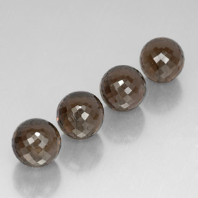 캐럿 천연 스모키 브라운 스모키 쿼츠 보석, 구형 / 볼, 10.00 mm, VVS-VS