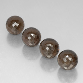 캐럿 천연 스모키 브라운 스모키 쿼츠 보석, 구형 / 볼, 10.00 mm, VVS-VS