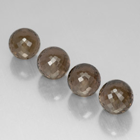 캐럿 천연 스모키 브라운 스모키 쿼츠 보석, 구형 / 볼, 9.91 mm, VVS-VS
