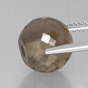 6.68캐럿 천연 스모키 브라운 스모키 쿼츠, 구형 / 볼, 10.02 mm, VVS-VS