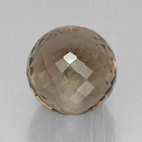 6.91캐럿 천연 스모키 브라운 스모키 쿼츠, 구형 / 볼, 10.08 mm, VVS-VS