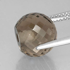 6.91캐럿 천연 스모키 브라운 스모키 쿼츠, 구형 / 볼, 10.08 mm, VVS-VS