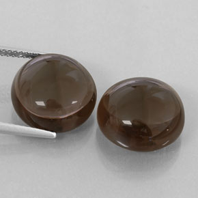 캐럿 천연 스모키 브라운 스모키 쿼츠 보석, 투명한, 13.15 mm, 투명/반투명