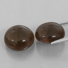 캐럿 천연 스모키 브라운 스모키 쿼츠 보석, 투명한, 13.15 mm, 투명/반투명