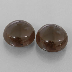 캐럿 천연 스모키 브라운 스모키 쿼츠 보석, 투명한, 13.13 mm, 투명/반투명