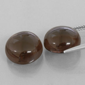 캐럿 천연 스모키 브라운 스모키 쿼츠 보석, 투명한, 13.13 mm, 투명/반투명