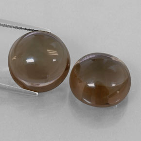 캐럿 천연 스모키 브라운 스모키 쿼츠 보석, 투명한, 13.29 mm, 투명/반투명