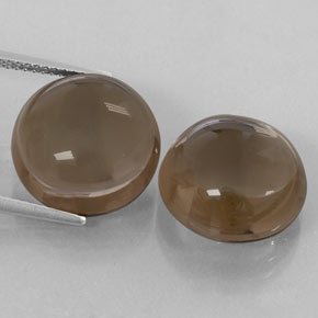 캐럿 천연 스모키 브라운 스모키 쿼츠 보석, 투명한, 14.06 mm, 투명/반투명