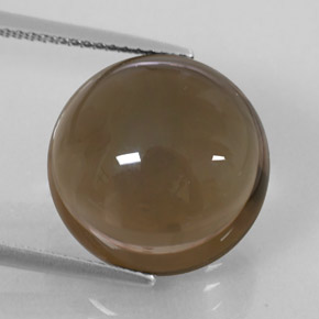 14.58캐럿 천연 스모키 브라운 스모키 쿼츠, 투명한, 15.04 mm, 투명/반투명