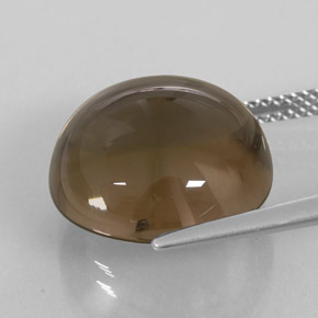 14.58캐럿 천연 스모키 브라운 스모키 쿼츠, 투명한, 15.04 mm, 투명/반투명