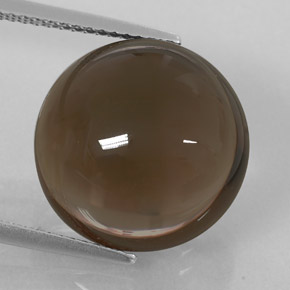 13.93캐럿 천연 스모키 브라운 스모키 쿼츠, 투명한, 14.96 mm, 투명/반투명
