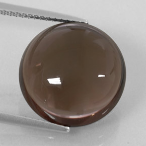 11.38캐럿 천연 스모키 브라운 스모키 쿼츠, 투명한, 15.00 mm, 투명/반투명