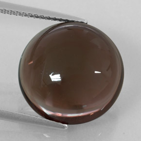 10.96캐럿 천연 스모키 브라운 스모키 쿼츠, 투명한, 14.90 mm, 투명/반투명