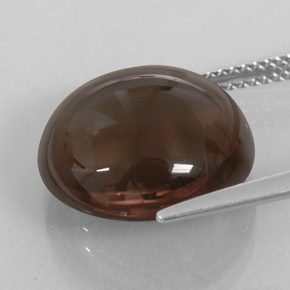 10.96캐럿 천연 스모키 브라운 스모키 쿼츠, 투명한, 14.90 mm, 투명/반투명