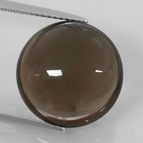 11.68캐럿 천연 스모키 브라운 스모키 쿼츠, 투명한, 15.06 mm, 투명/반투명