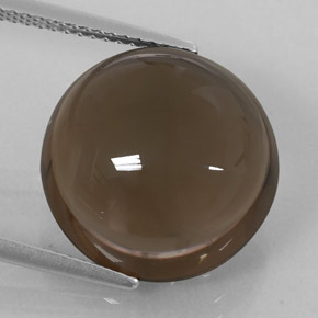12.05캐럿 천연 스모키 브라운 스모키 쿼츠, 투명한, 14.98 mm, 투명/반투명