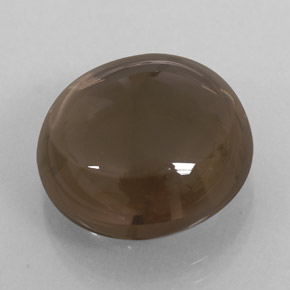 12.05캐럿 천연 스모키 브라운 스모키 쿼츠, 투명한, 14.98 mm, 투명/반투명