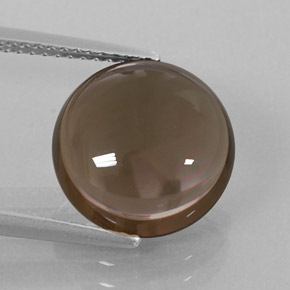 5.65캐럿 천연 스모키 브라운 스모키 쿼츠, 투명한, 12.00 mm, 투명/반투명