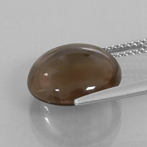 5.65캐럿 천연 스모키 브라운 스모키 쿼츠, 투명한, 12.00 mm, 투명/반투명
