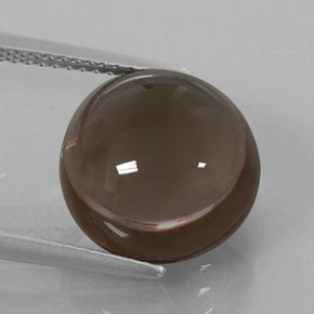 8.96캐럿 천연 스모키 브라운 스모키 쿼츠, 투명한, 12.16 mm, 투명/반투명