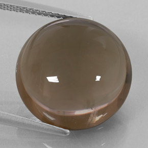 12.26캐럿 천연 스모키 브라운 스모키 쿼츠, 투명한, 15.07 mm, 투명/반투명