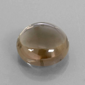 7.59캐럿 천연 스모키 브라운 스모키 쿼츠, 라운드 컷, 13.17 mm, 투명한