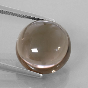 6.81캐럿 천연 스모키 브라운 스모키 쿼츠, 투명한, 12.20 mm, 투명/반투명