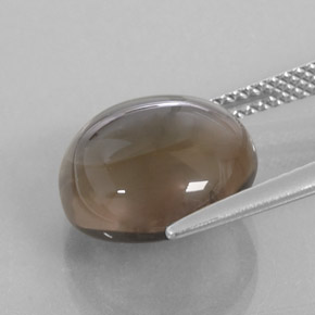 6.81캐럿 천연 스모키 브라운 스모키 쿼츠, 투명한, 12.20 mm, 투명/반투명