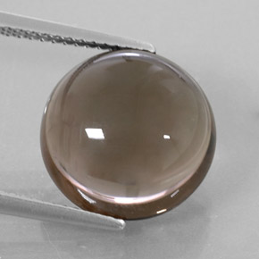7.99캐럿 천연 스모키 브라운 스모키 쿼츠, 투명한, 12.93 mm, 투명/반투명