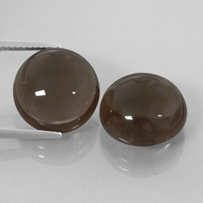 캐럿 천연 스모키 브라운 스모키 쿼츠 보석, 투명한, 13.13 mm, 투명/반투명