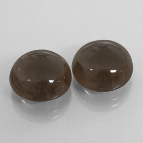 캐럿 천연 스모키 브라운 스모키 쿼츠 보석, 투명한, 13.13 mm, 투명/반투명
