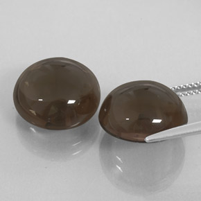 캐럿 천연 스모키 브라운 스모키 쿼츠 보석, 투명한, 13.13 mm, 투명/반투명