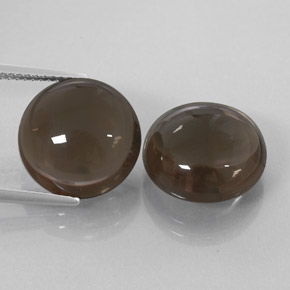 16.27캐럿 천연 스모키 브라운 스모키 쿼츠 보석, 투명한, 13.10 mm, 투명/반투명