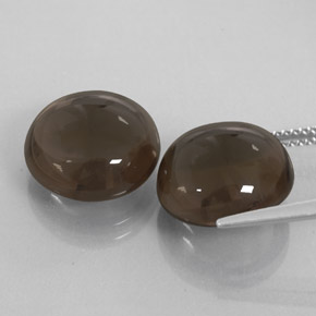 16.27캐럿 천연 스모키 브라운 스모키 쿼츠 보석, 투명한, 13.10 mm, 투명/반투명