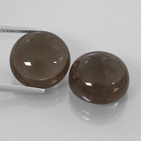 캐럿 천연 스모키 브라운 스모키 쿼츠 보석, 투명한, 13.33 mm, 투명/반투명