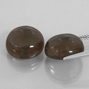 캐럿 천연 스모키 브라운 스모키 쿼츠 보석, 투명한, 13.33 mm, 투명/반투명