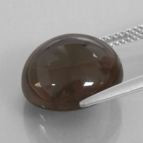 9.00캐럿 천연 스모키 브라운 스모키 쿼츠, 투명한, 13.26 mm, 투명/반투명