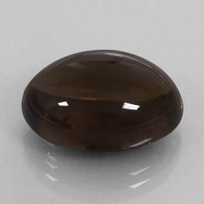 14.26캐럿 천연 스모키 브라운 스모키 쿼츠, 타원형 컷, 18.1×13.3 mm, 투명한