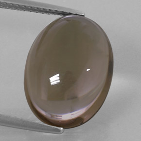 8.88캐럿 천연 스모키 브라운 스모키 쿼츠, 타원형 컷, 16.2×12 mm, 투명한