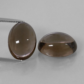 캐럿 천연 스모키 브라운 스모키 쿼츠 보석, 타원형 컷, 14×10.2 mm, 투명한