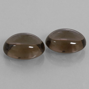 캐럿 천연 스모키 브라운 스모키 쿼츠 보석, 타원형 컷, 14×10.2 mm, 투명한