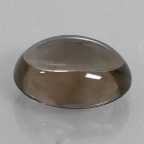 6.43캐럿 천연 스모키 브라운 스모키 쿼츠, 타원형 컷, 14×10.3 mm, 투명한