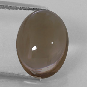 5.88캐럿 천연 스모키 브라운 스모키 쿼츠, 타원형 컷, 14×10.2 mm, 투명한