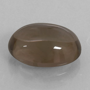 5.88캐럿 천연 스모키 브라운 스모키 쿼츠, 타원형 컷, 14×10.2 mm, 투명한