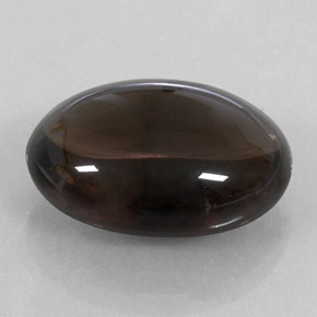 11.90캐럿 천연 스모키 브라운 스모키 쿼츠, 타원형 컷, 17.7×13 mm, 투명한