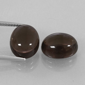 캐럿 천연 스모키 브라운 스모키 쿼츠 보석, 타원형 컷, 11.3×9.3 mm, 투명한